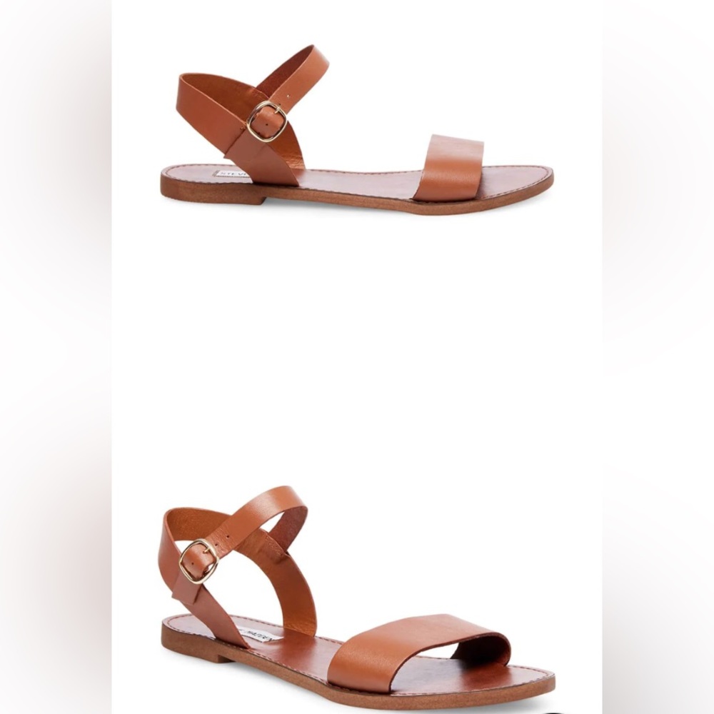 Steve Madden DONDDI Sandals size 7.5 tan leather brown